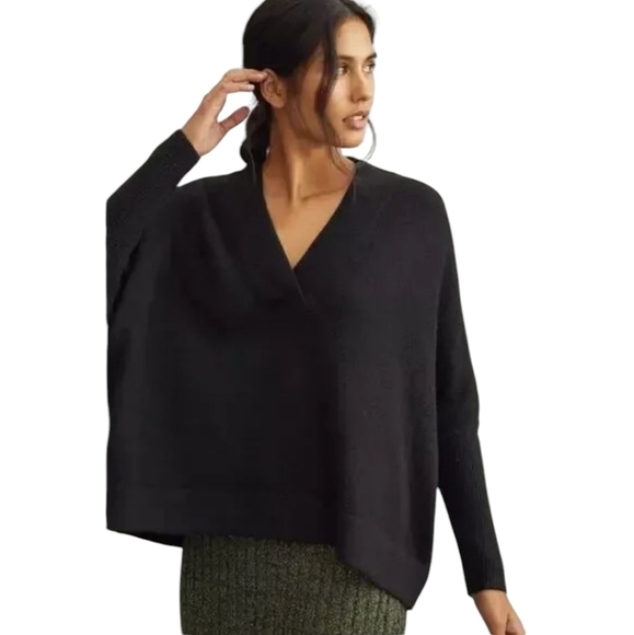 Anthropologie ~Woman Size M~ Black Sweater Oversized Bohemian Boho Chic Top. - Picture 1 of 12
